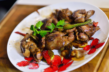 healthy foods are on the table in the kitchen