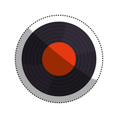 Vintage vinyl music icon vector illustration graphic design