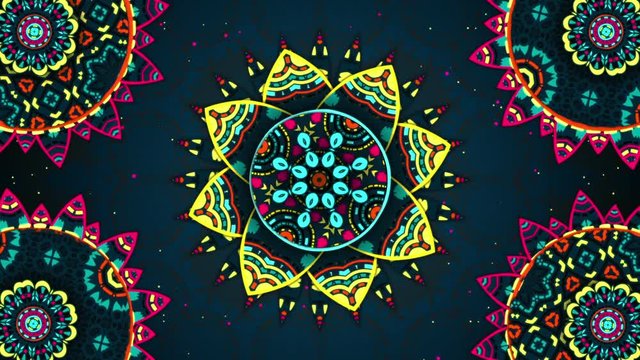 Flower Kaleido Background Loop