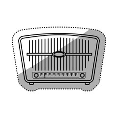 Vintage radio stereo icon vector illustration graphic design