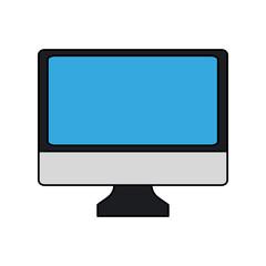 desk computer icon image vector illustration design 
