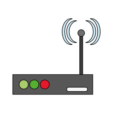 wifi modem icon image vector illustration design 