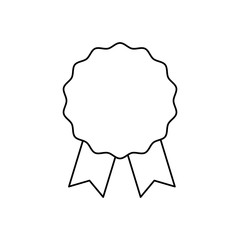 Award ribbon empty icon vector illustration graphic design