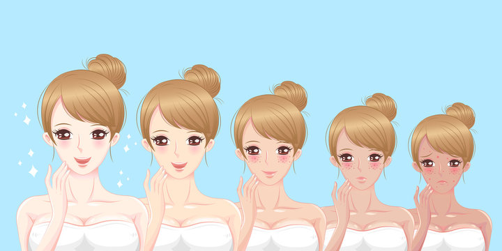 woman face whitening
