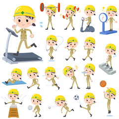 helmet construction worker woman Sports & exercise