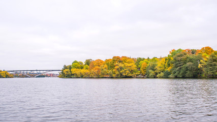 The scenic view along Lake Mälaren 