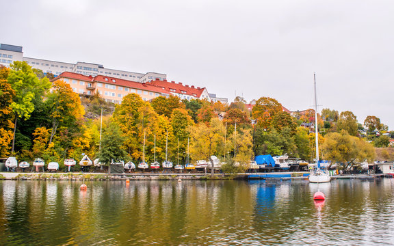 The scenic view along Lake Mälaren 