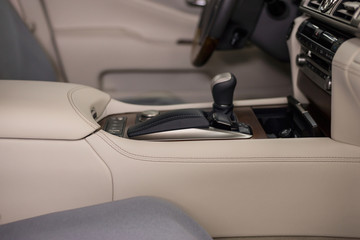 Modern car interior detail background.