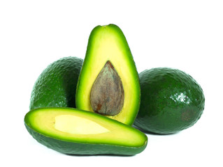 Fresh avocado with clipping path