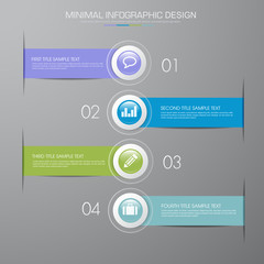 Infographic Elements with business icon on full color background  process or steps and options workflow diagrams,vector design element eps10 illustration