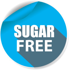 Sugar free Sticker, Label or Badge Isolated on White Background.