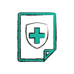 Medical report document icon vector illustration graphic design