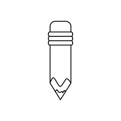 Wooden pencil isolated icon vector illustration graphic design