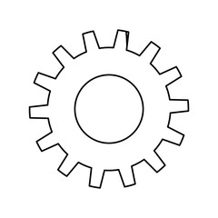 Gear machinery piece icon vector illustration graphic design
