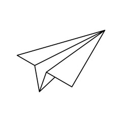 Paper plane origami icon vector illustration graphic design