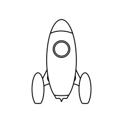 Start up spaceship concept icon vector illustration graphic design