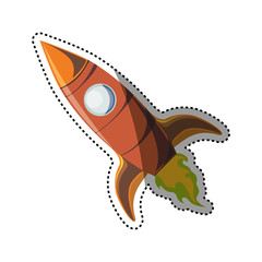 Start up spaceship concept icon vector illustration graphic design