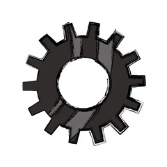 Gear machinery piece icon vector illustration graphic design