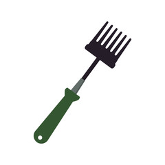 Rake gardening tool icon vector illustration graphic design