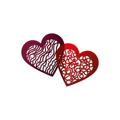 hearts love card icon vector illustration design