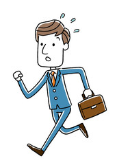 ビジネスマン：走る