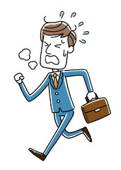 ビジネスマン：走る