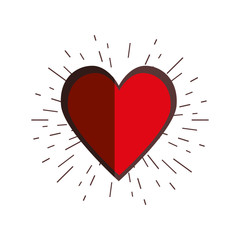 heart love card icon vector illustration design