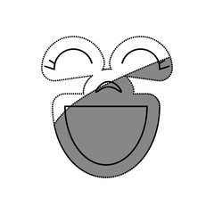 comic face smile icon vector illustration design