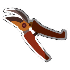 pruning shears gardening tool icon vector illustration graphic design