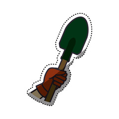 Shovel gardening tool icon vector illustration graphic design