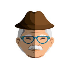 grandfather avatar character icon vector illustration design