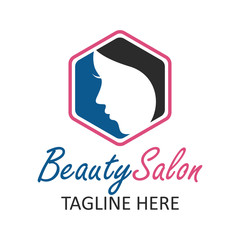 beautician logo with text space for your slogan / tagline, vector illustration