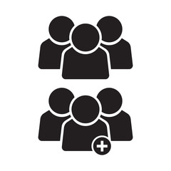 group icon set isolated vector