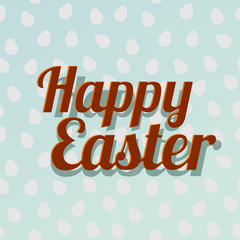 Elegant Easter Egg lettering on seamless background. Vector Design EPS10