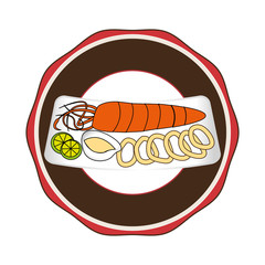 delicious lobster sea food vector illustration design