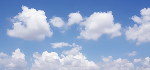 Obraz na płótnie Canvas Panorama view of blue sky and clouds.
