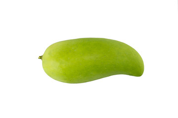 green mangoes on white