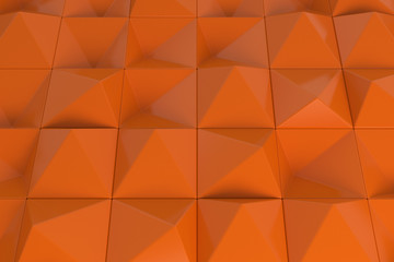 Pattern of orange pyramid shapes