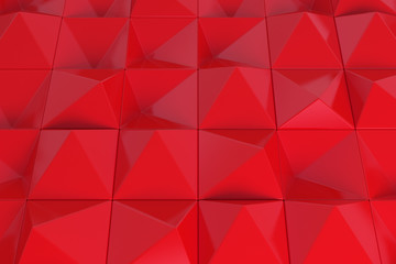 Obraz premium Pattern of red pyramid shapes
