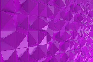 Fototapeta premium Pattern of violet pyramid shapes