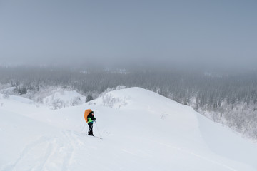 Tourist in Russian Lapland, Kola Peninsula