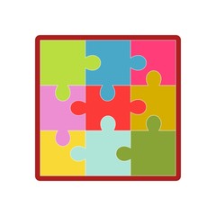 Kid toy children plaything puzzle picture vector icon