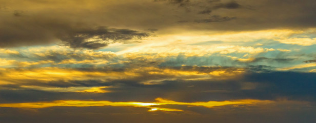 Dramatic sky with clouds