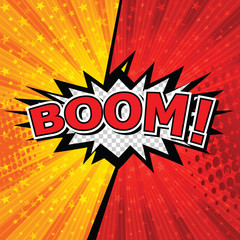 Boom! Comic Speech Bubble, Cartoon. art and illustration vector file.