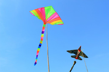 Beautiful kites in a kite festival, Thailand