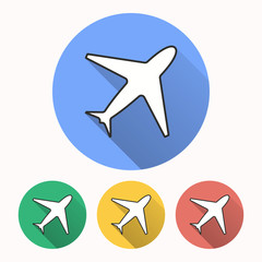 Airplane - vector icon.