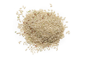 Pile of brown rice