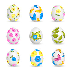 Easter eggs isolated on white background