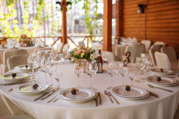 very beautifully decorated hall for wedding celebration