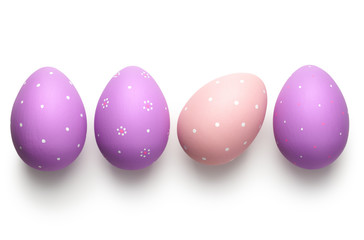 Easter Eggs on White